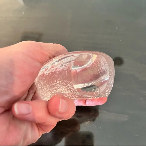 NIB Mats Jonasson Lead Crystal Paperweight Bird and Pine Sweden - Picture 9 of 11